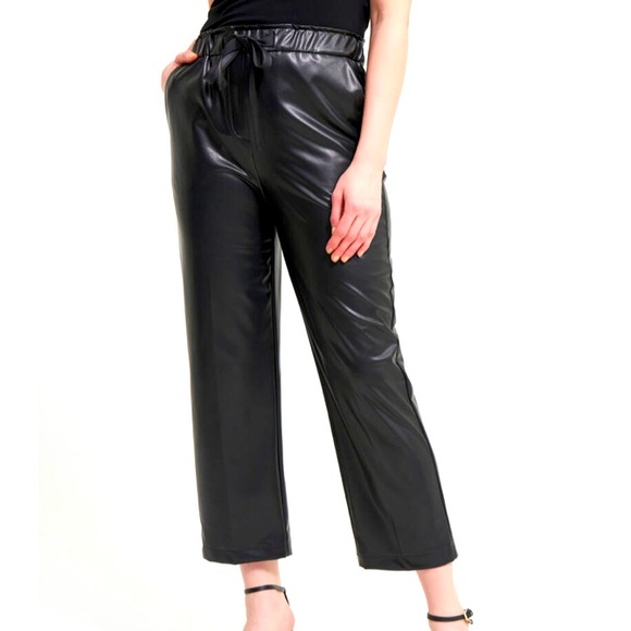 Joseph Ribkoff Faux Leather Culottes - Picture 1 of 9